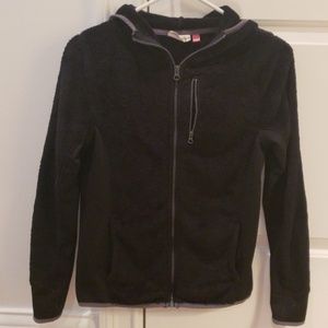 Faux fur zip up hoodie